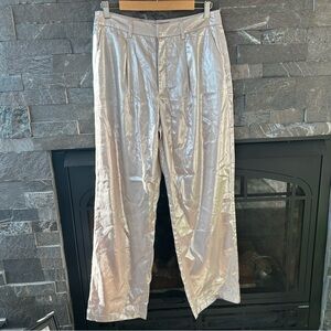 Elegant Shimmering Cream Trousers